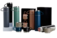 Foto de Kit Garrafa Térmica Inox 450ml